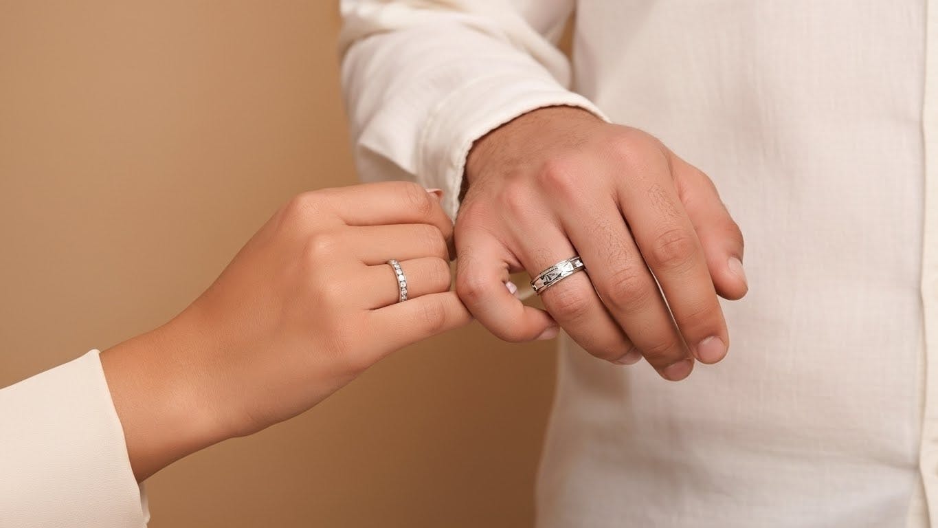 Modern Diamond Commitment Rings for Couples