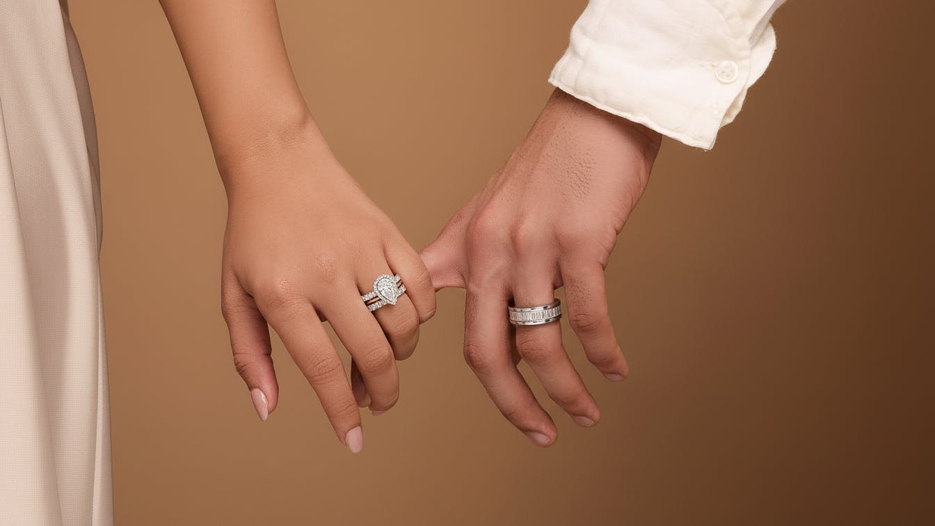 Modern Diamond Commitment Rings for Couples
