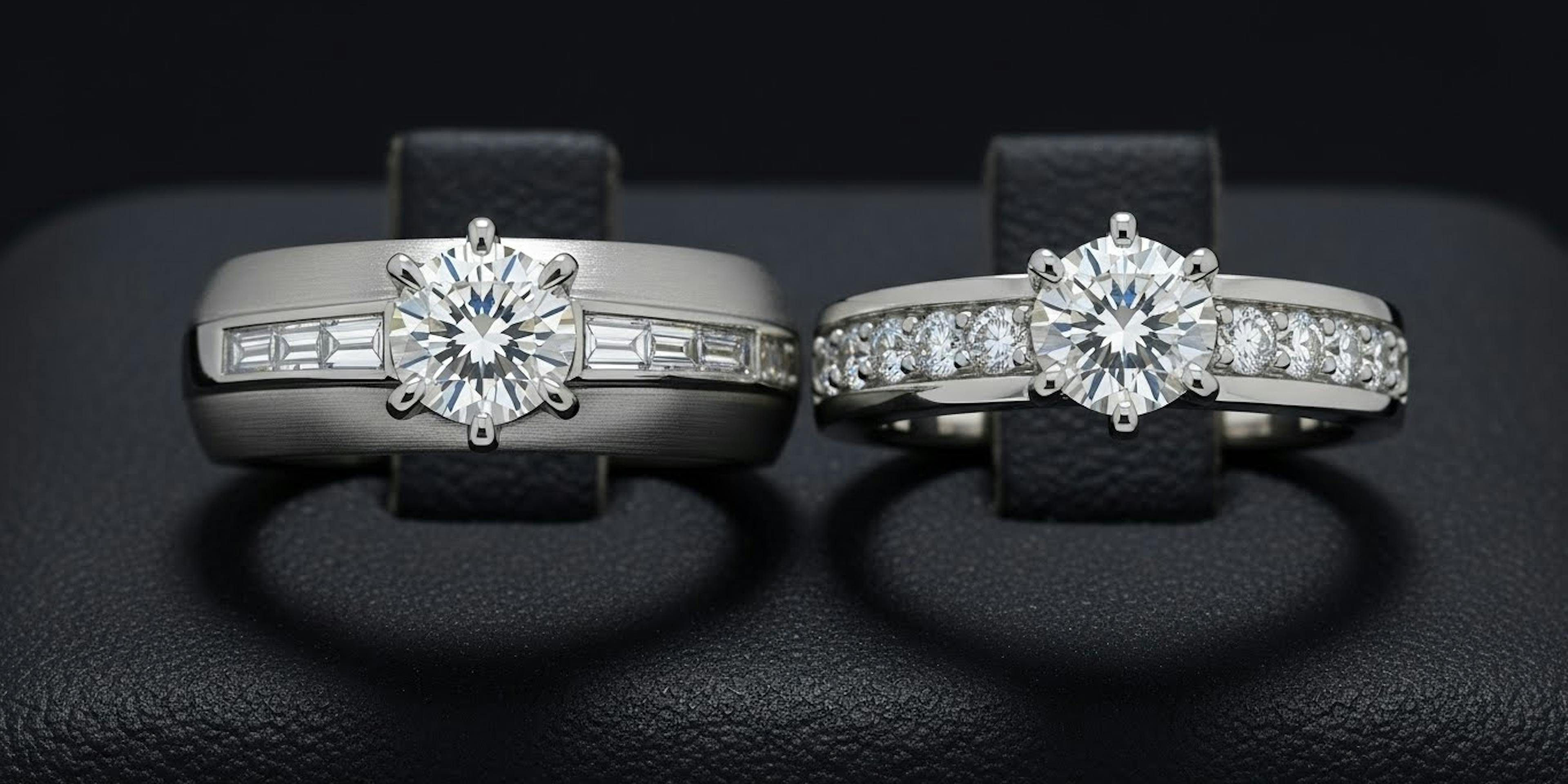 Modern Diamond Commitment Rings for Couples 