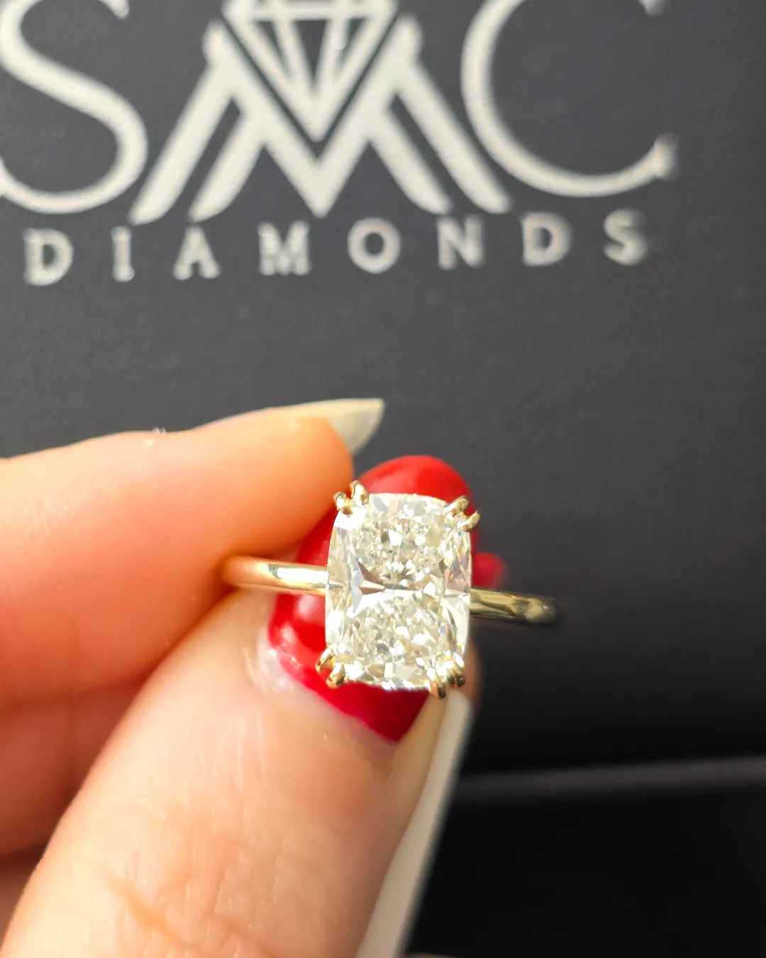 Elongated Cushion Engagement Rings