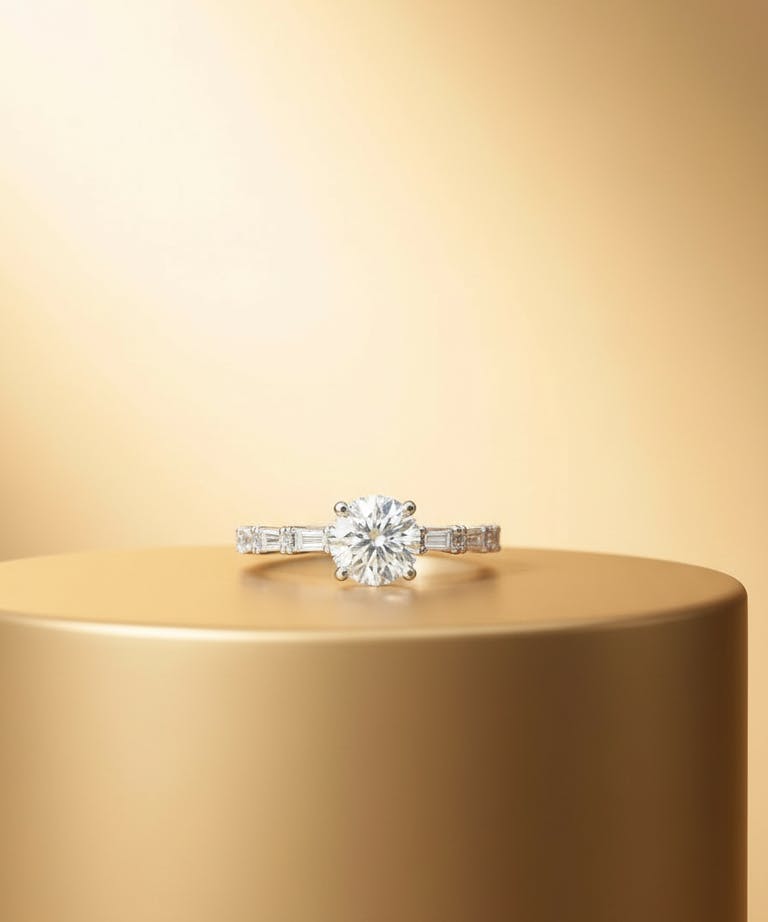 solitaire diamond engagement ring