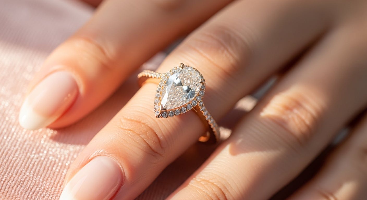 Pear Cut Diamond Rings: Expressive, Directional, and Romantic