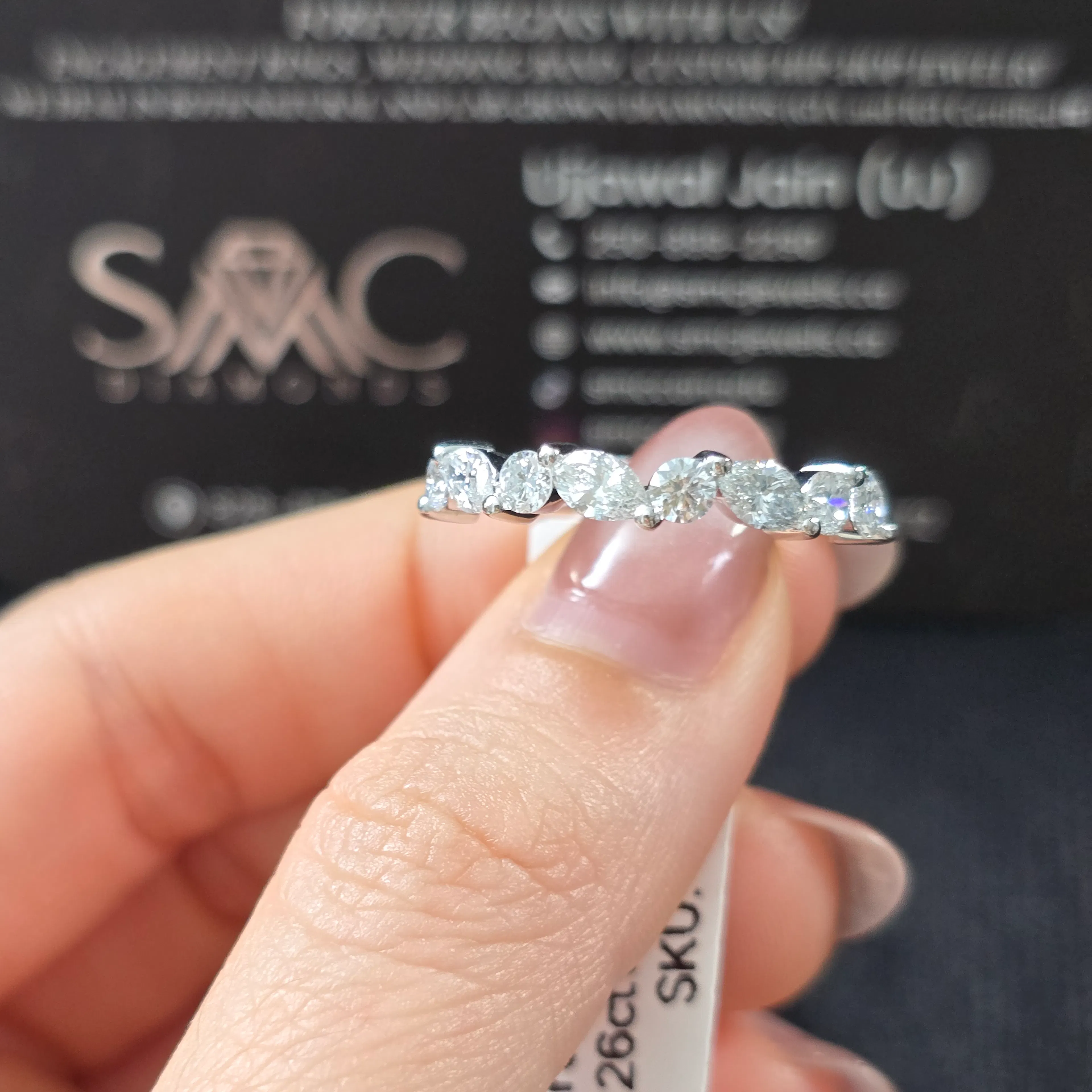 Diamond Ring in 14KT White gold | 1164