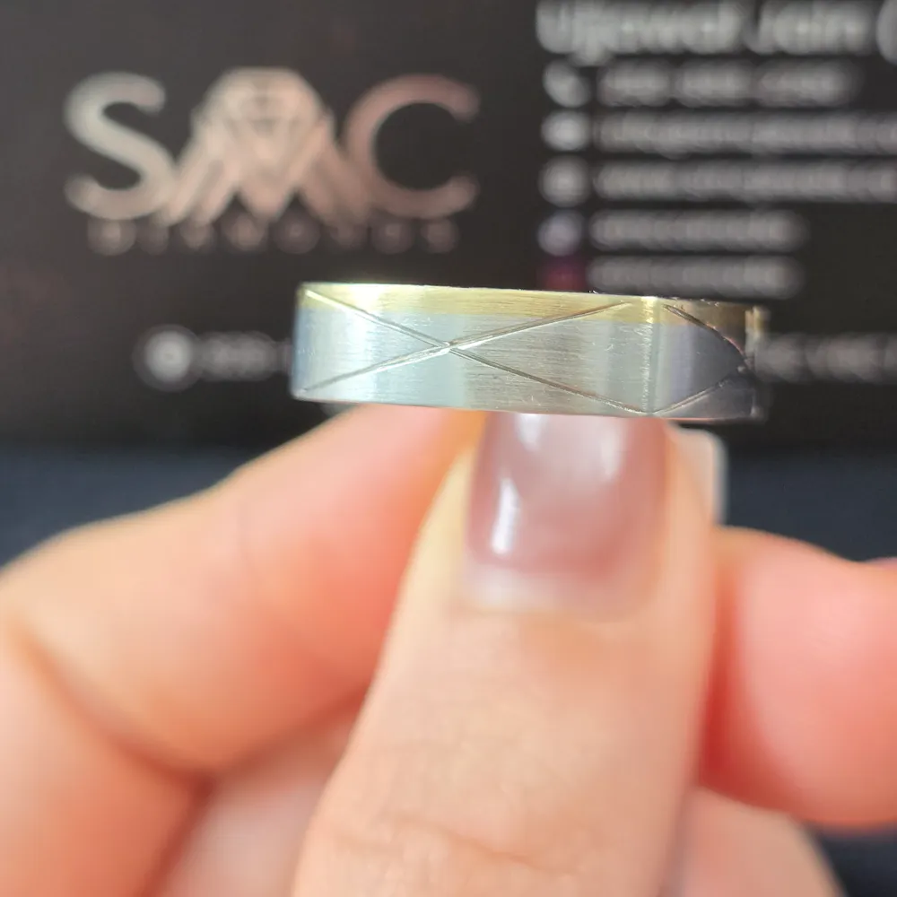 Wedding Band in 14KT Yellow gold & Platinum PT950 | 1502