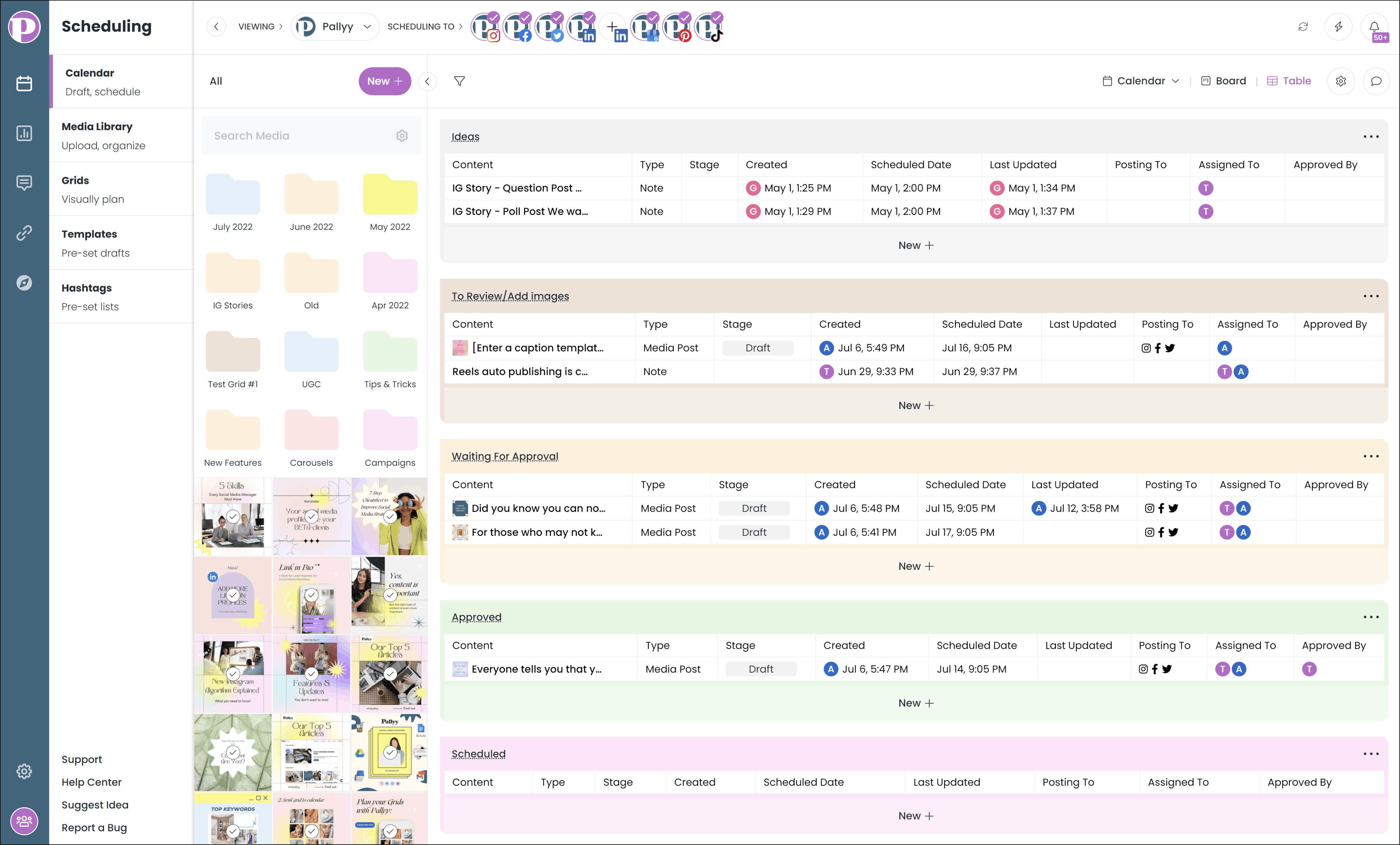 Scheduling Table View