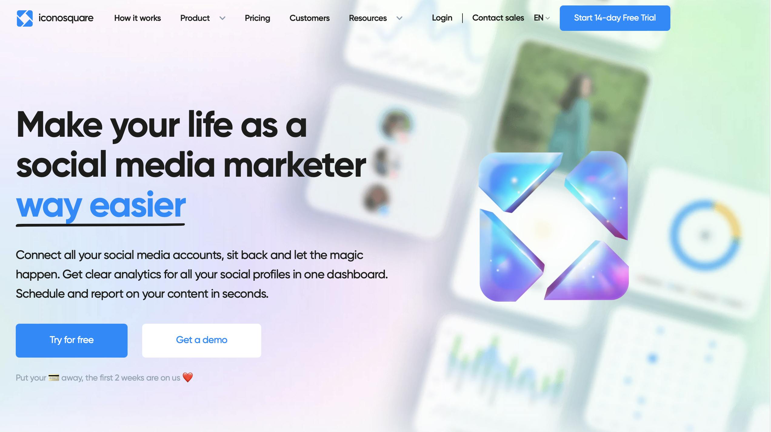 Iconosquare social media scheduling and analytics tool