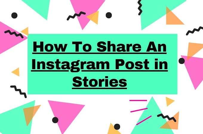 Cover image with text how to share an instagram post in stories