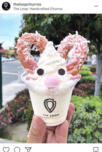 Theloopchurros made a little bunny to create share worthy content for Easter