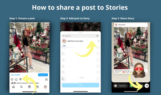 How to share an Instagram Post to Stories