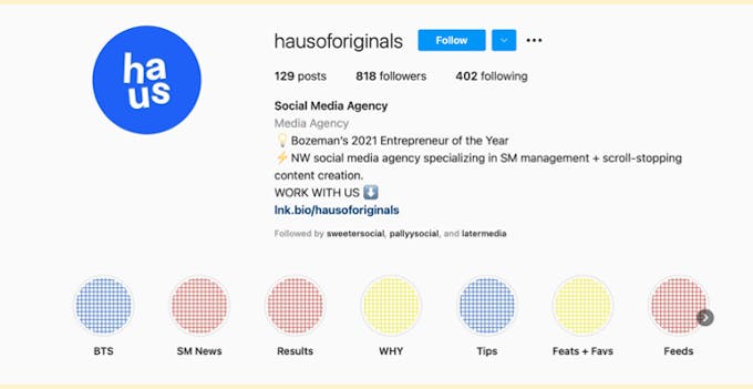 Hausoforiginals bio on Instagram