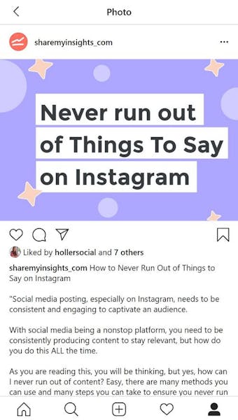 Use a Instagram caption that tackles an objection as it makes readers more interested and mor elikely to continue reading