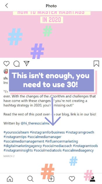 You're allowed to use 30 hashtags per post - use them all!