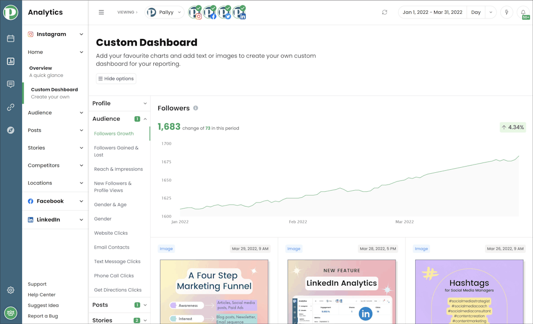 Instagram Analytics - Custom Dashboard