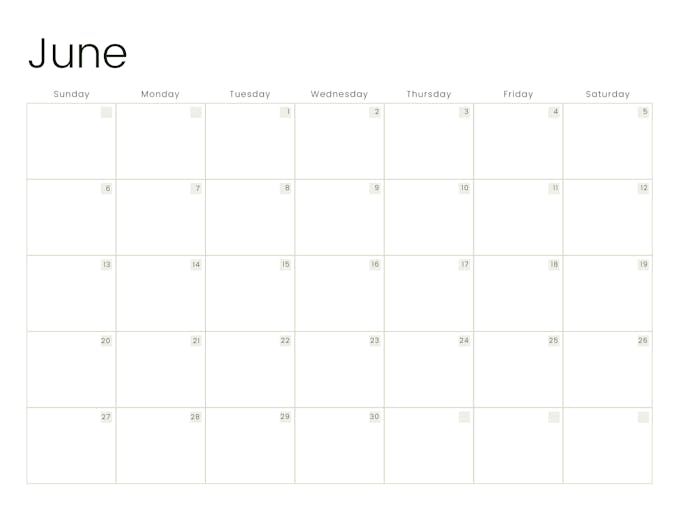 A calendar for a social media manager