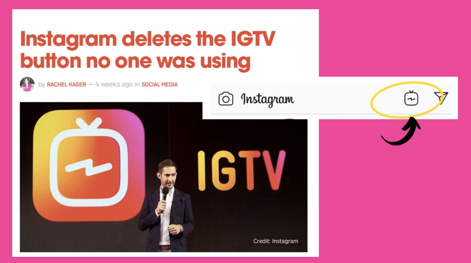 Instagram removes the IGTV button no one was using