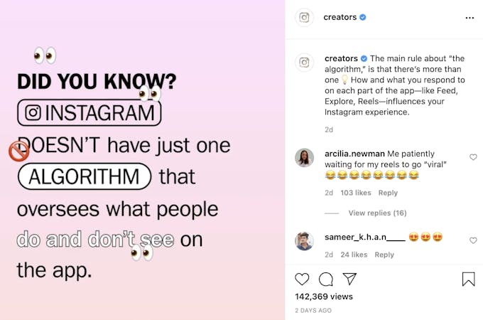 Instagram says