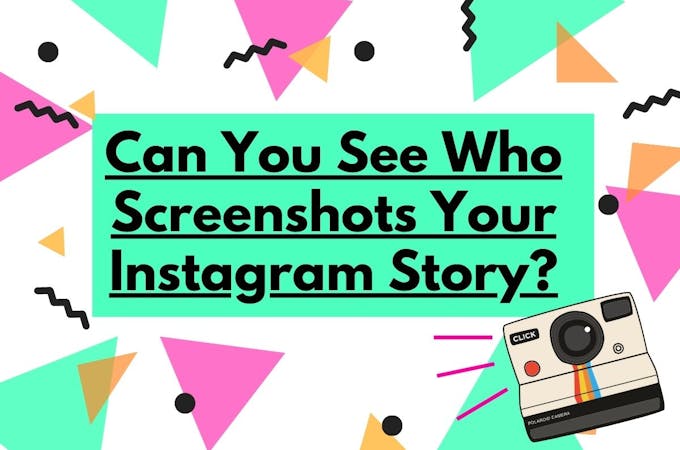 The text can you see who screenshots your instagram story with a camera next to it.