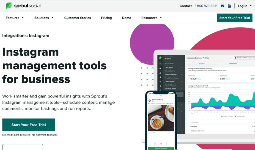SproutSocial Instagram management tools