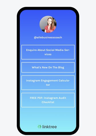 Linktree Instagram bio link tool