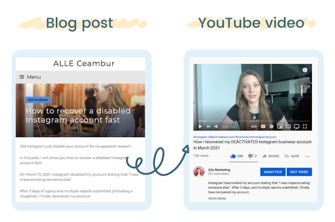 Turn a long post into a video for your social media