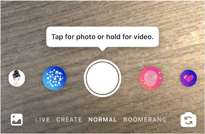 A screenshot of the button you need to press to start recording a video.