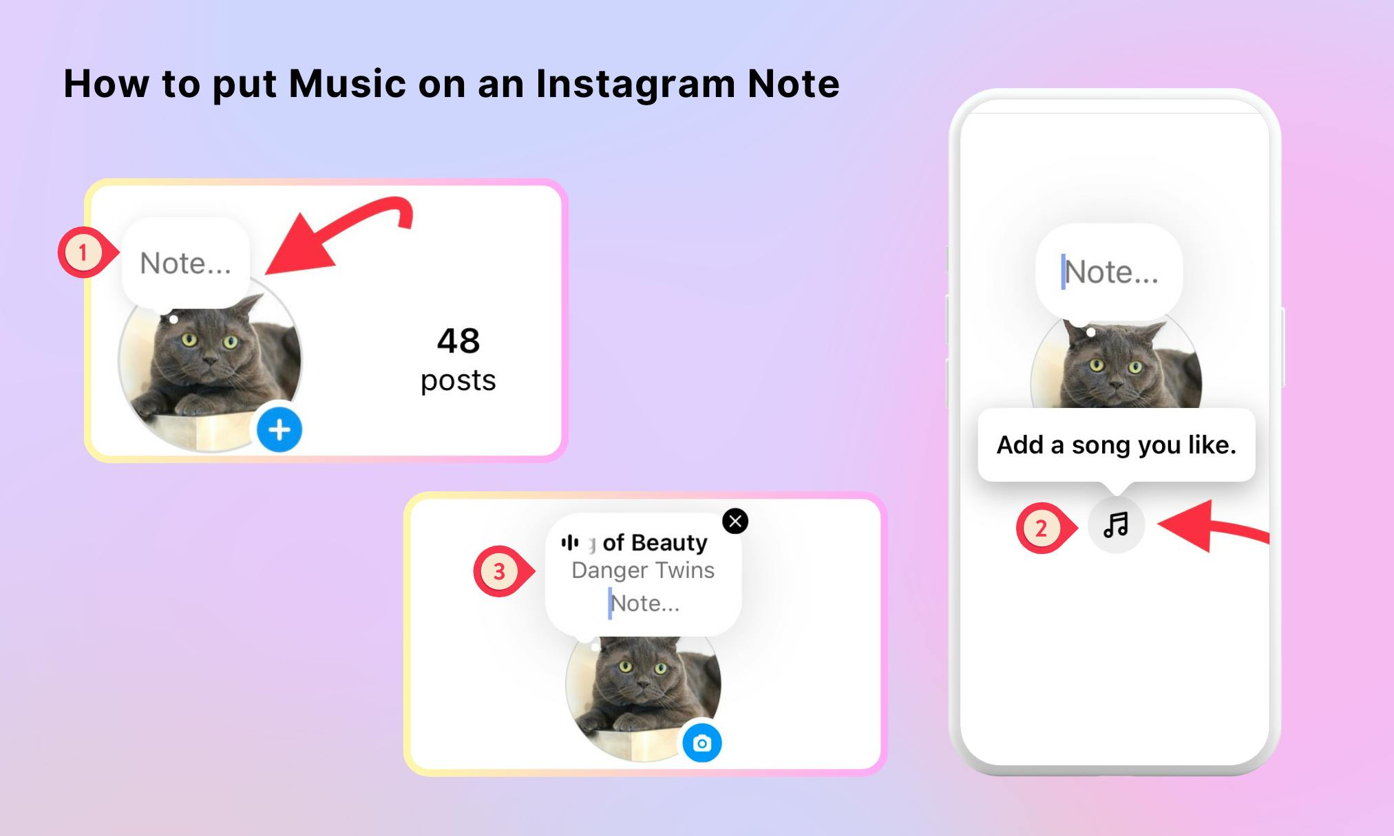 How to add music on an Instagram Note