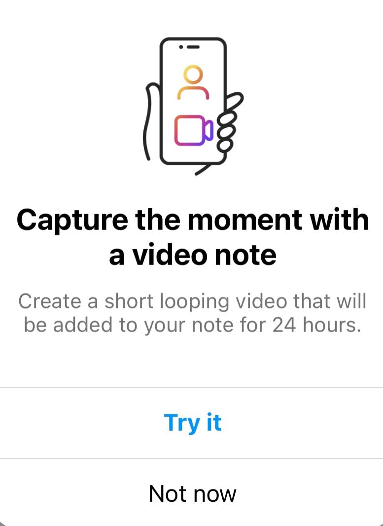 Instagram video notes are a short looping videos that last for 24 hours