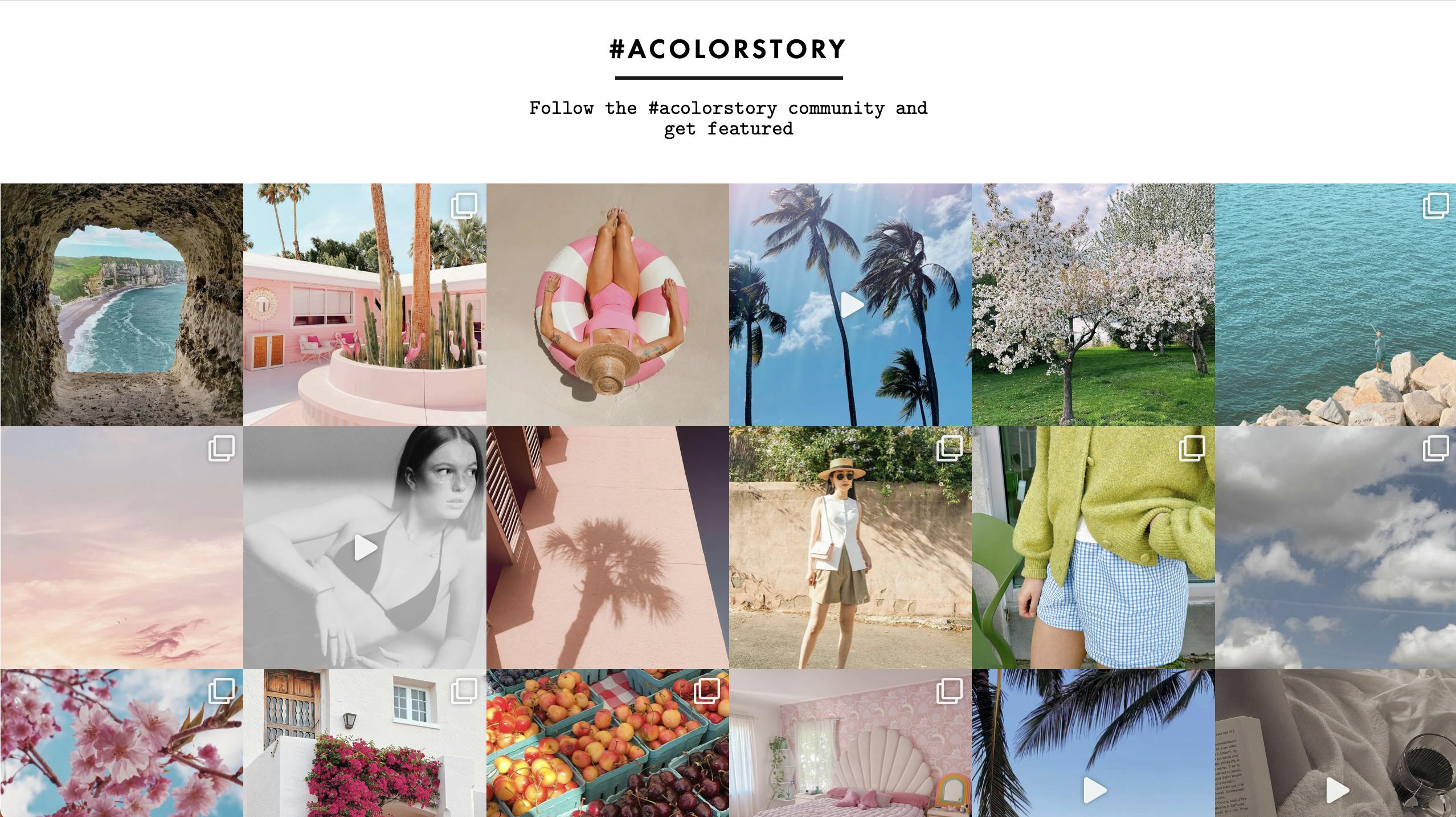 AColorStory app for Instagram