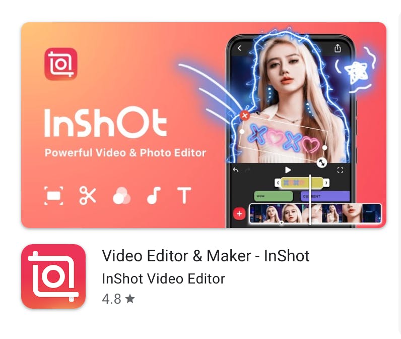 InShot video editor for Instagram Stories