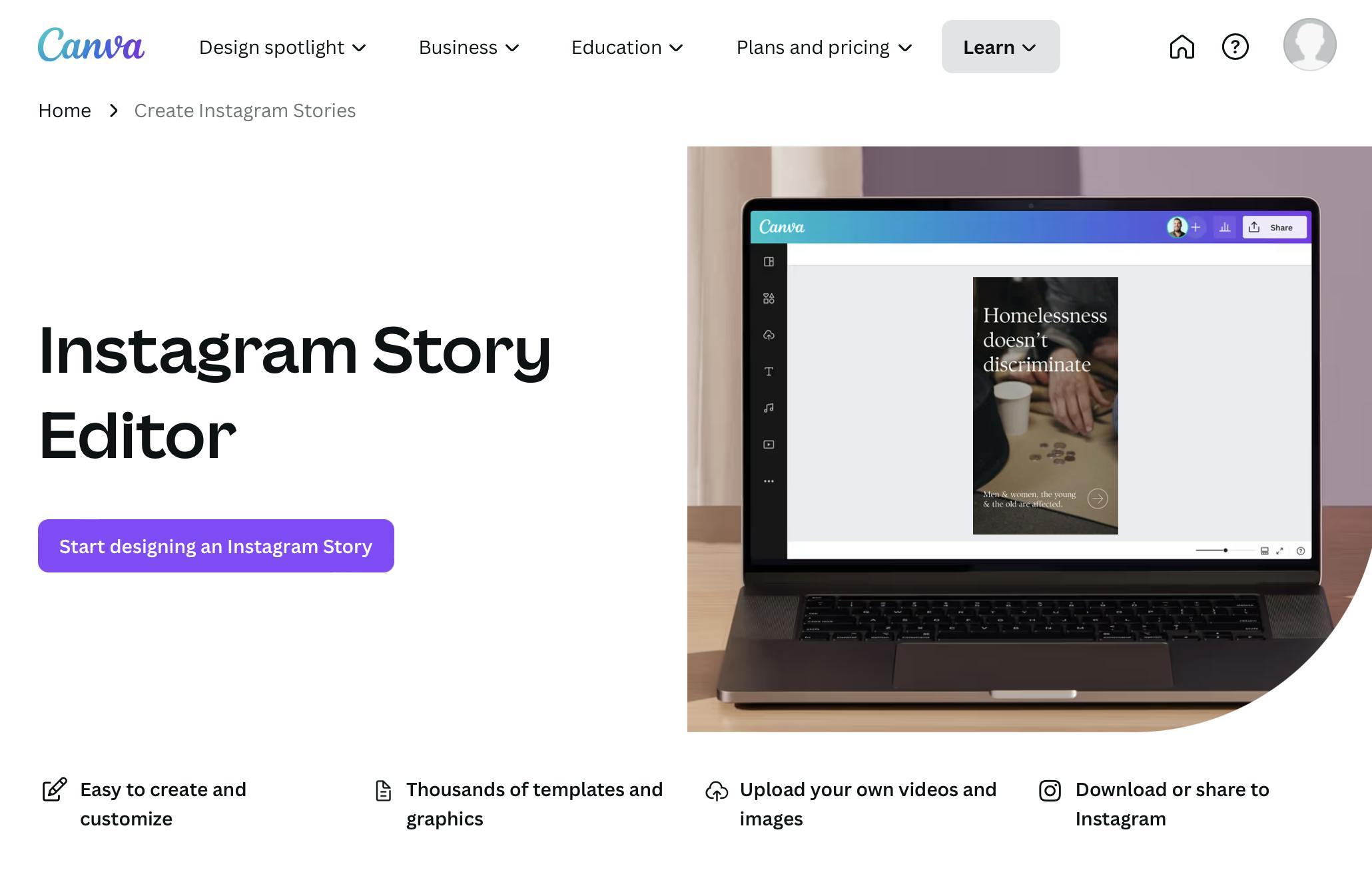 Canva Insta Story Editor