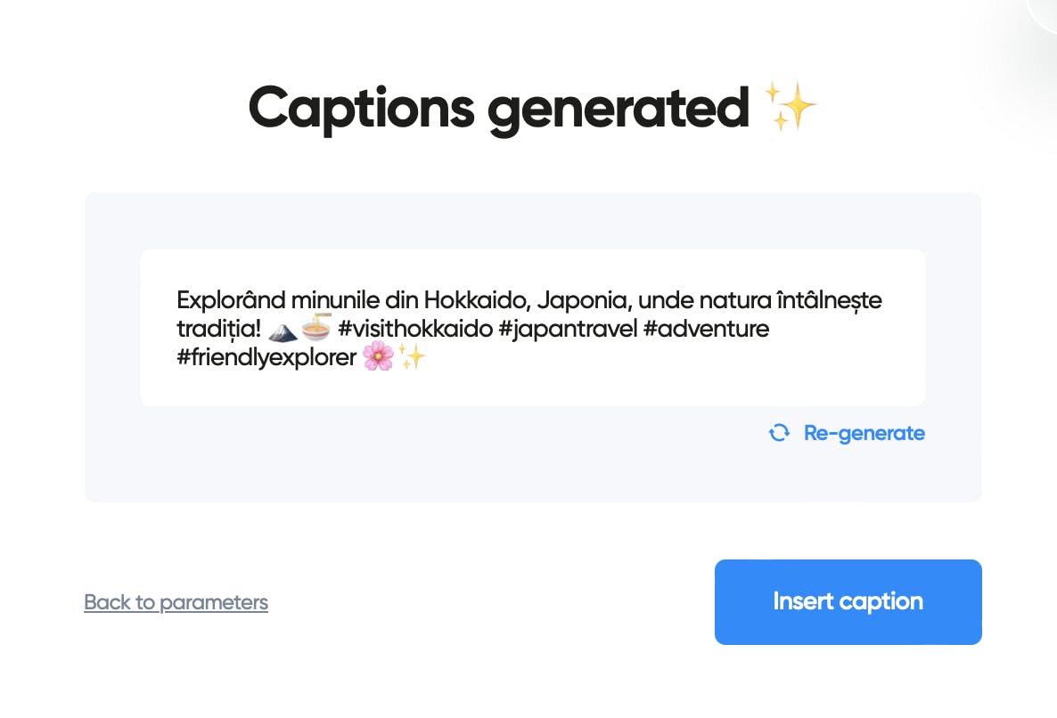 Captions generator