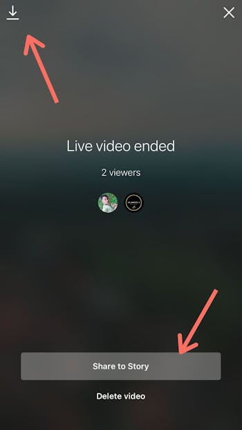 After recording you can save your video or share it to your stories
