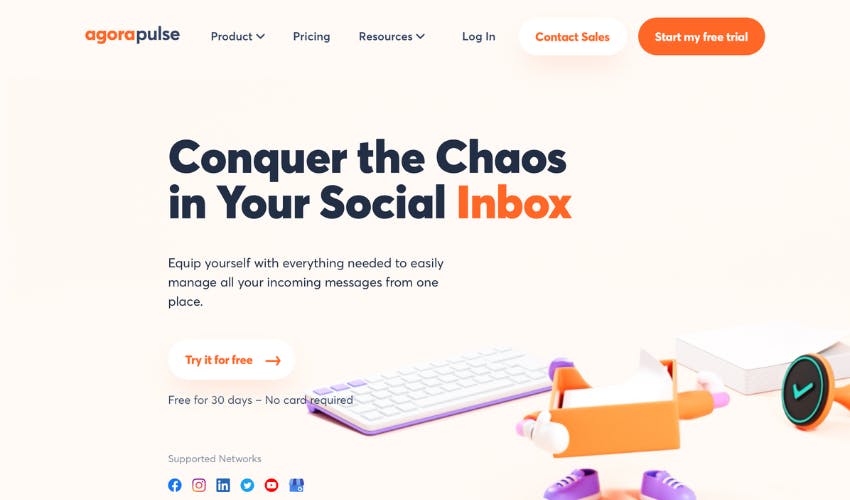Agorapulse social inbox feature