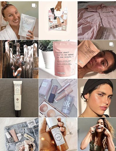 Frankbody uses user generated content in their Instagram posts, of customers with their products