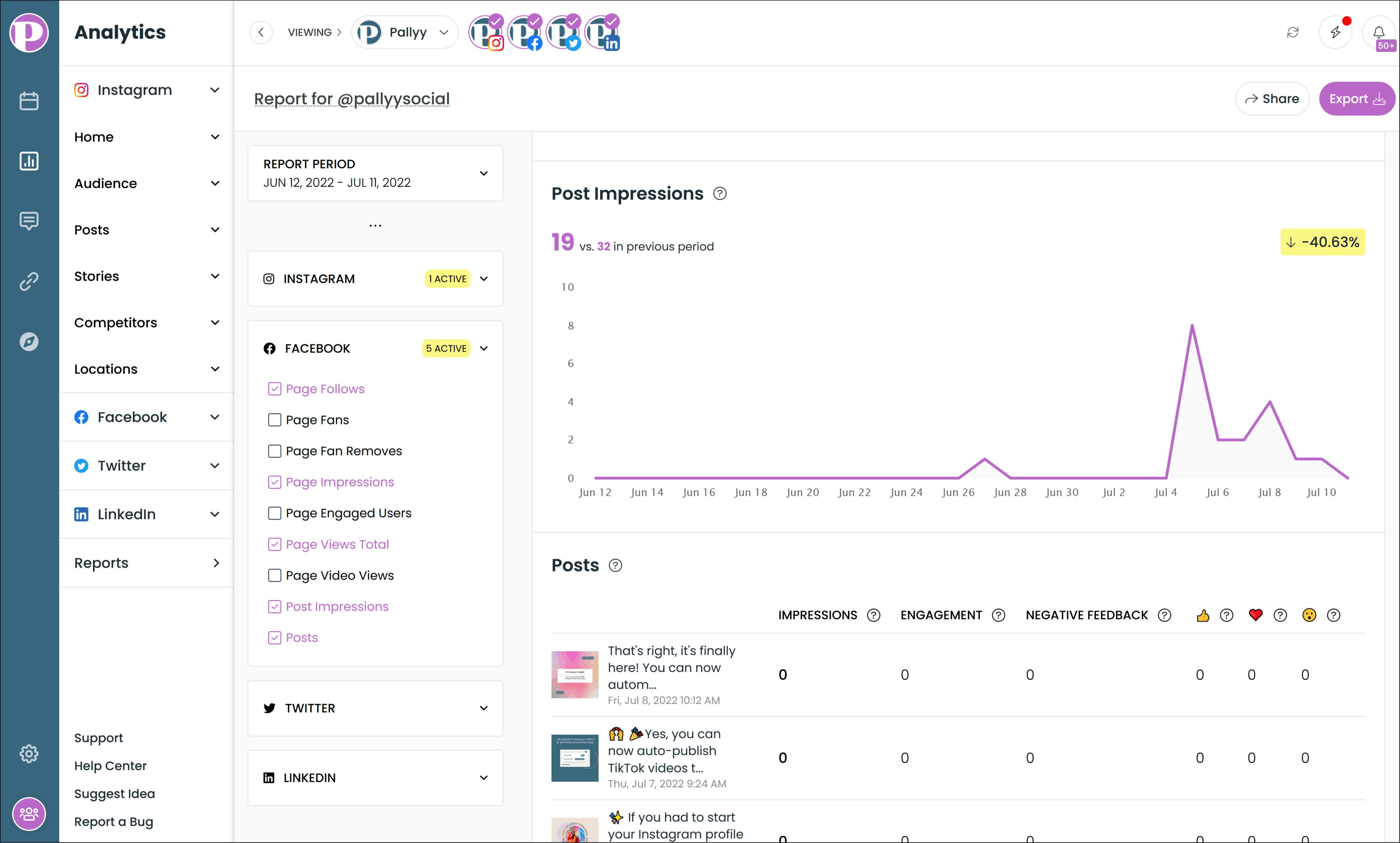 Social media analytics reporting - customizable