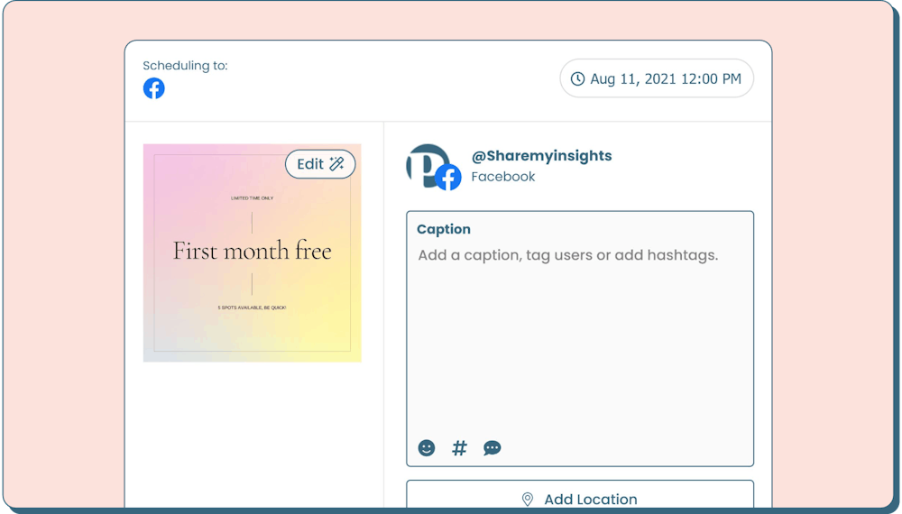 Schedule Facebook Posts & Updates