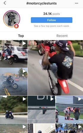 Street Bike Hashtags