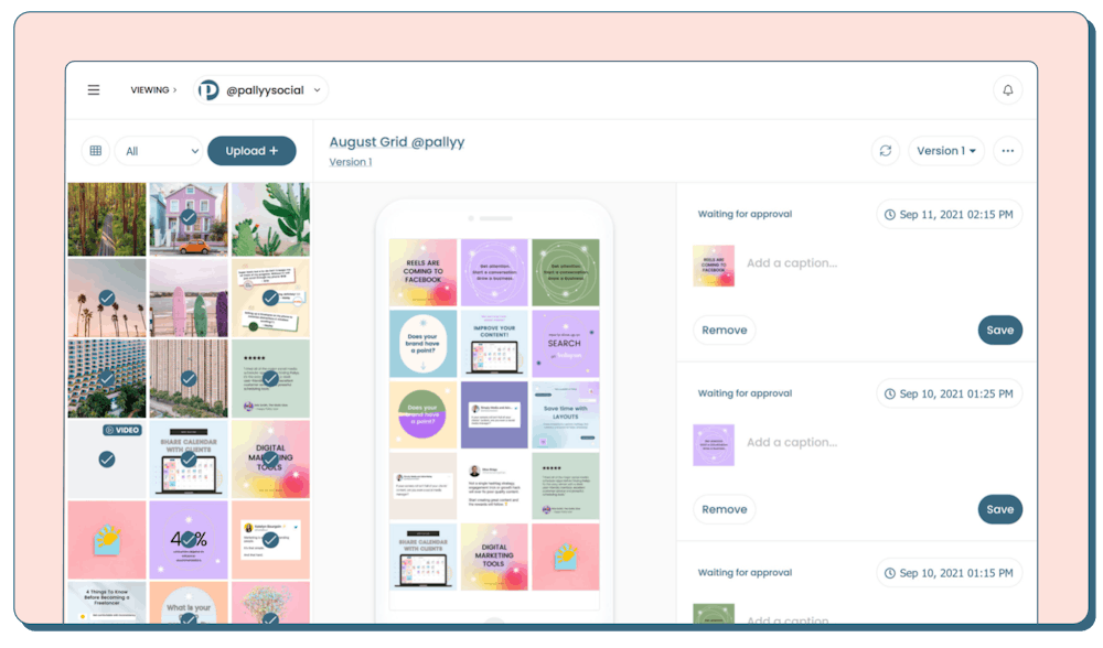Instagram feed planner