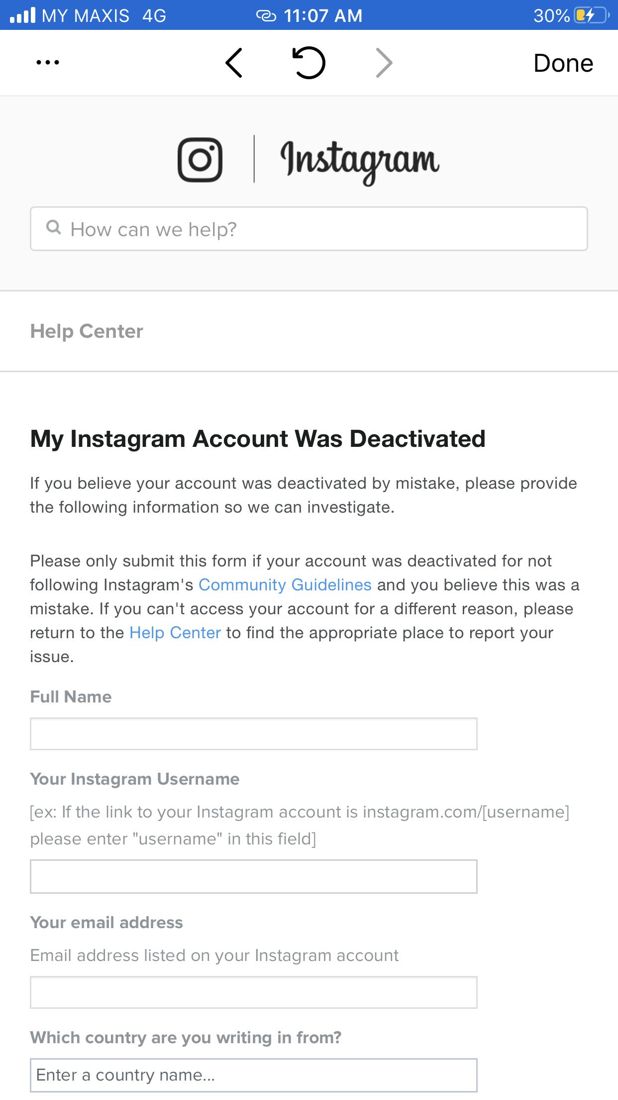 5 Steps to recover a deactivated Instagram account