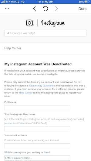 DO another appeal to get your deactivated instagram account back