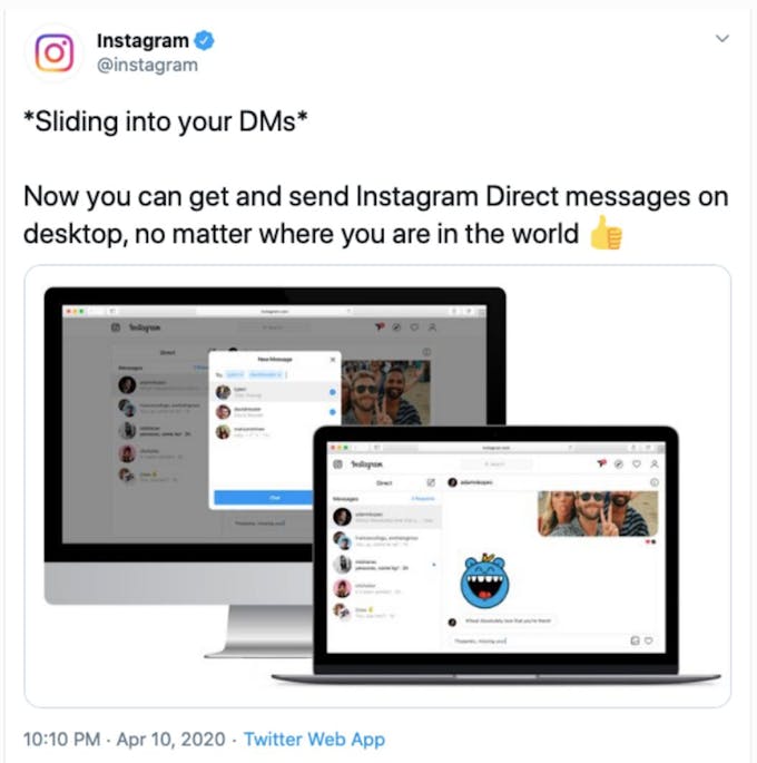 How to send and reply to Instagram DMs from your desktop