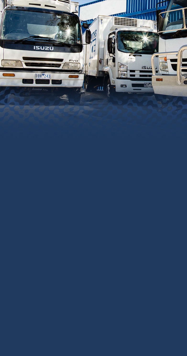 Smiths ice trucks out the front of their factory.