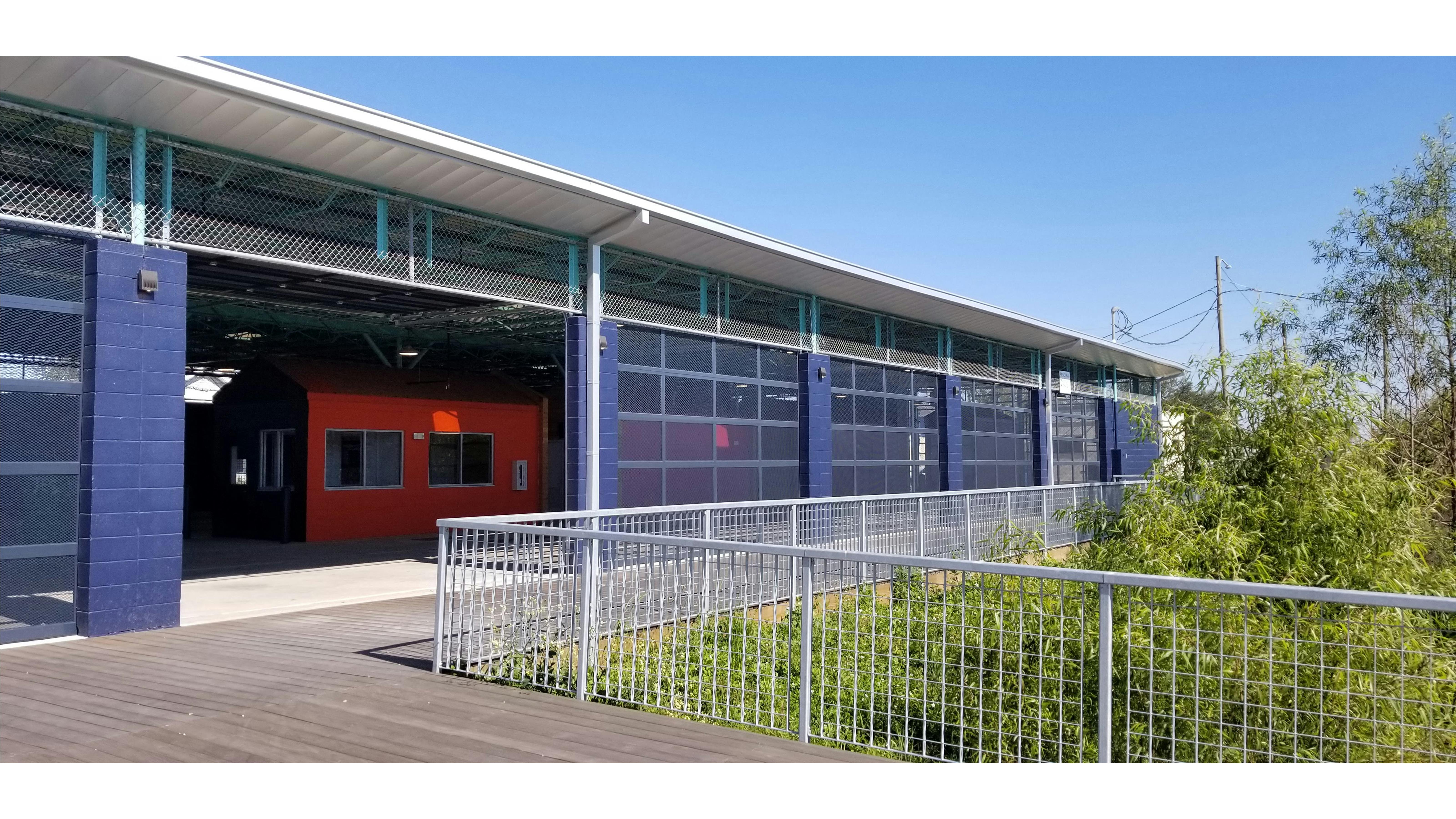Renovating a storm damaged facility into a multipurpose greenway amenity
