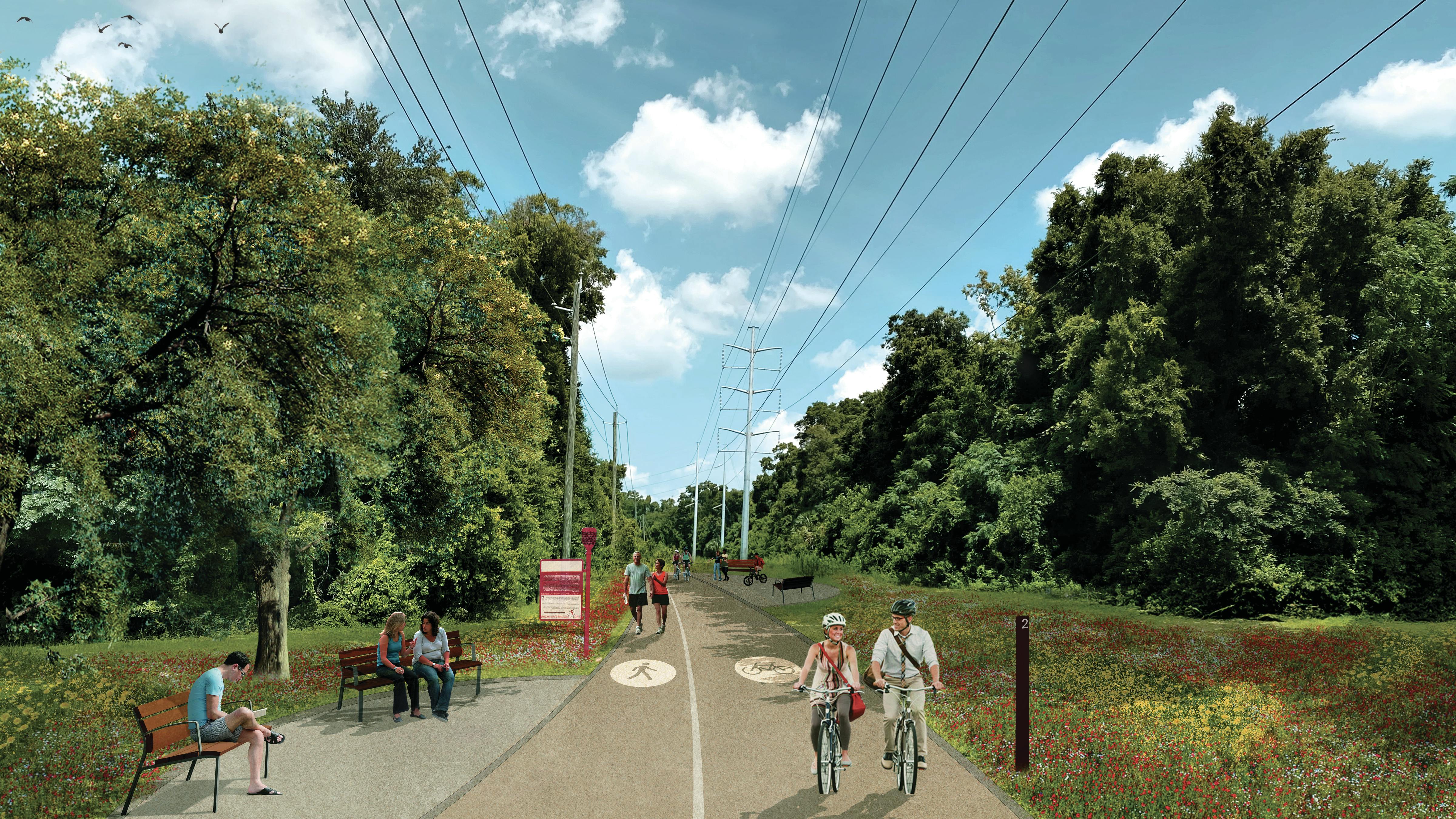 Rendered image of path