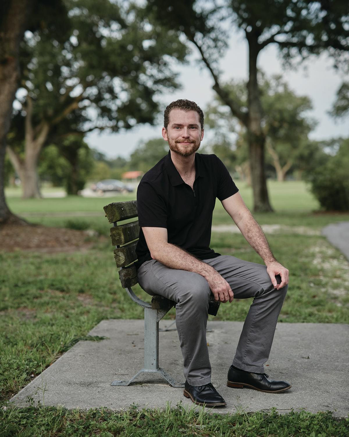 man sitting on bench