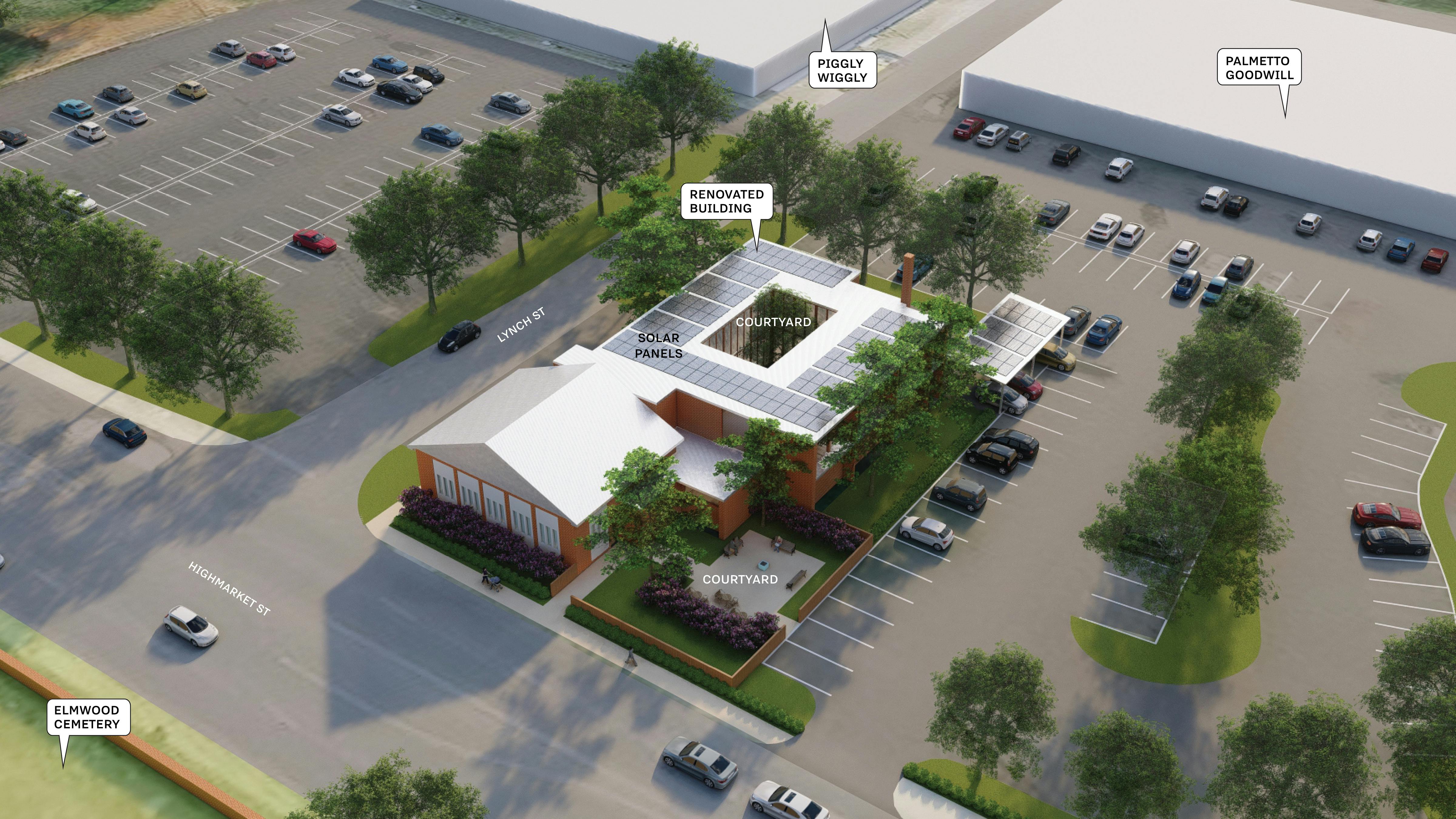 Rendered site proposal