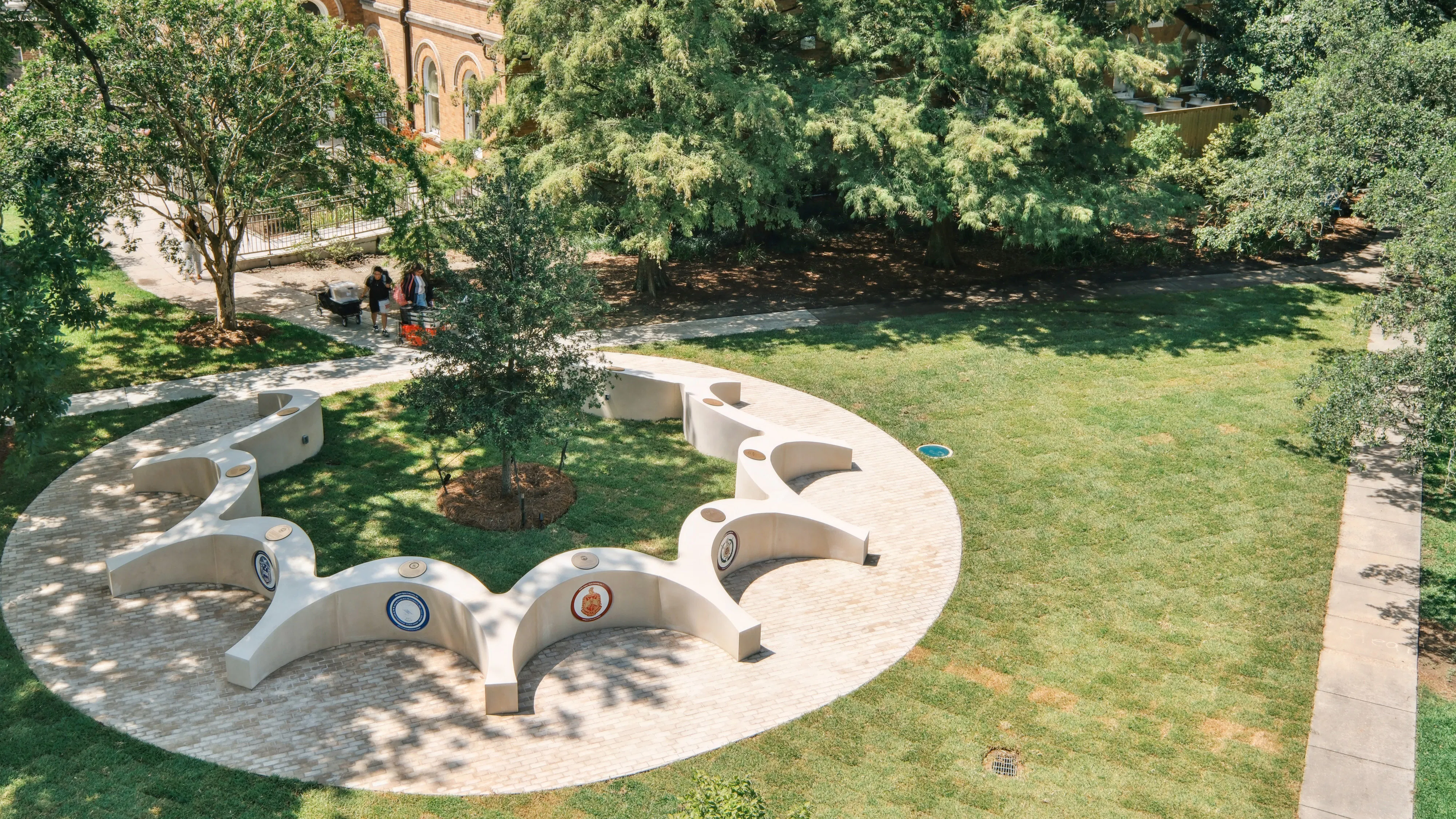 Aerial perspective of NPHC monument 