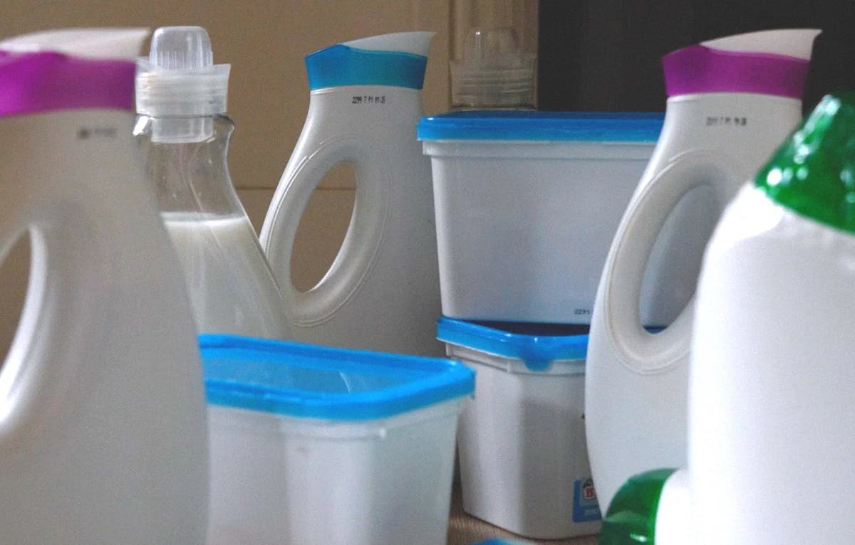 group of unbranded plastic bottles