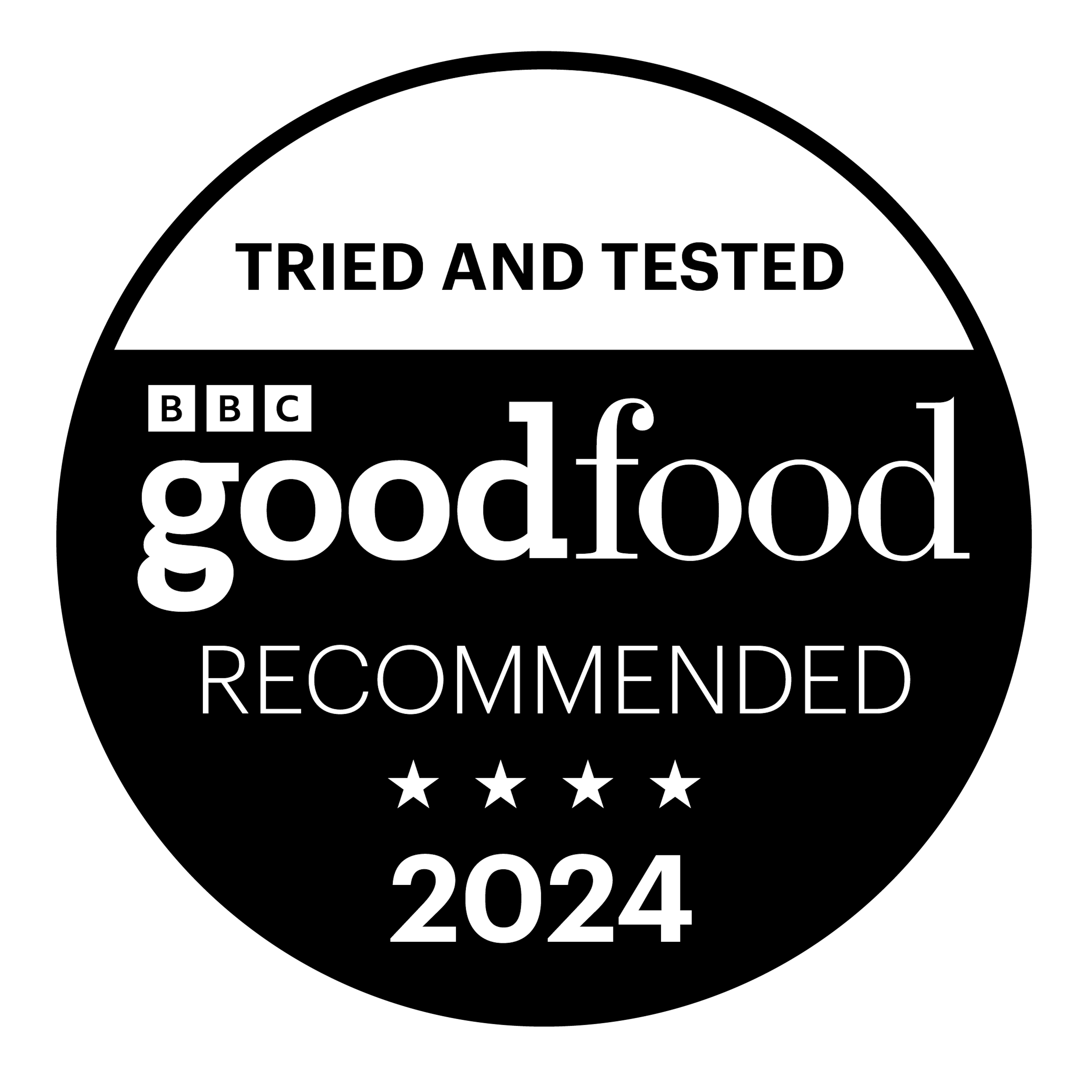 Tried and Tested BBC Good Food Recommended 2024 Logo