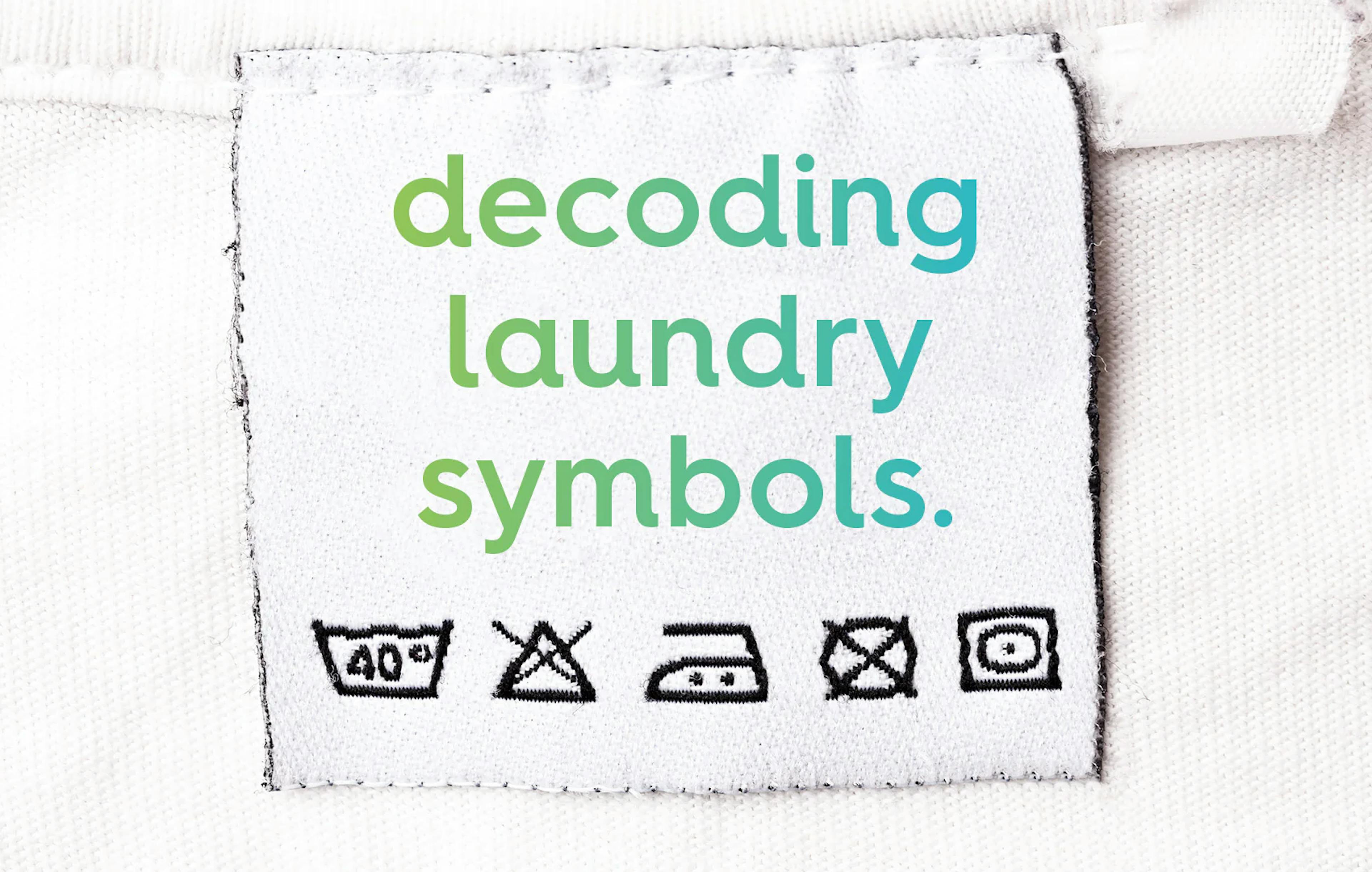 laundry care label text: decoding laundry symbols.